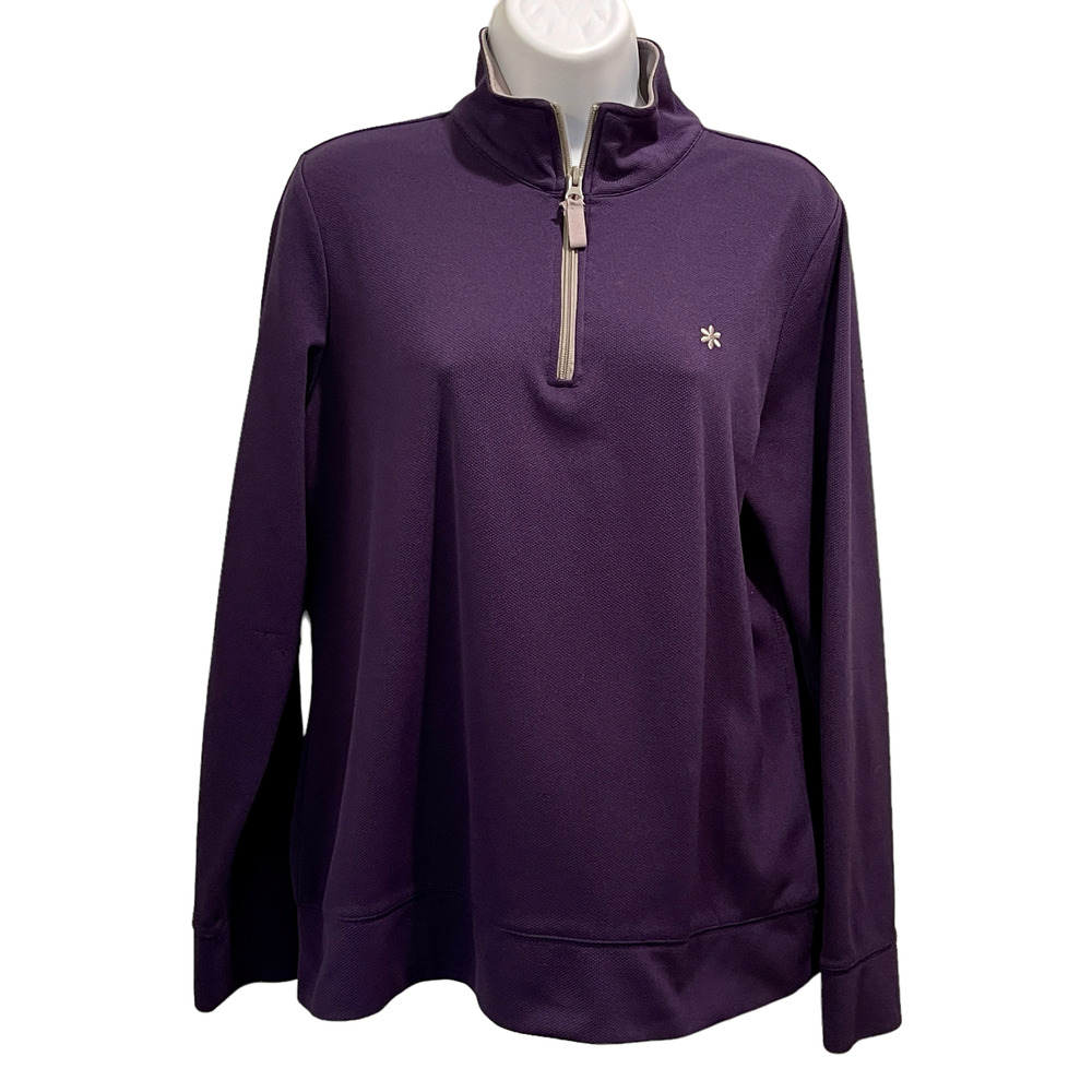Old Navy Quarter Zip Blue Mock Neck Pullover Womens Large 250 S1280